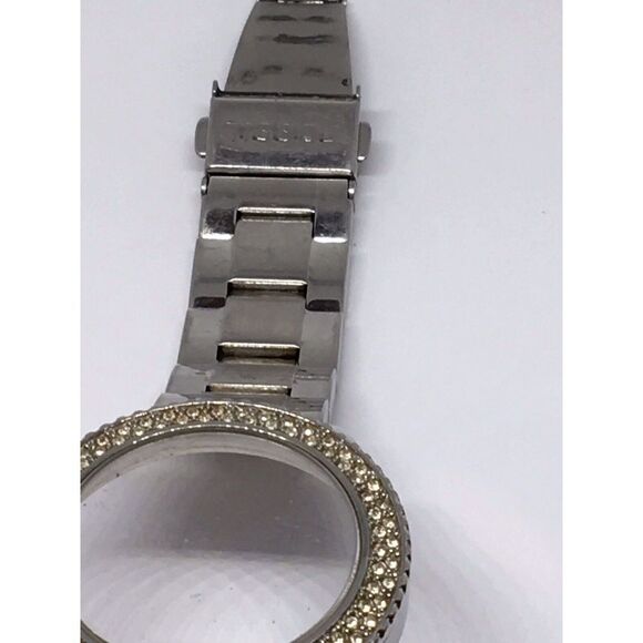 Fossil Watch Parts Stainless Steel Case Links Silver Band Clasp 18mm A839 - Picture 5 of 11